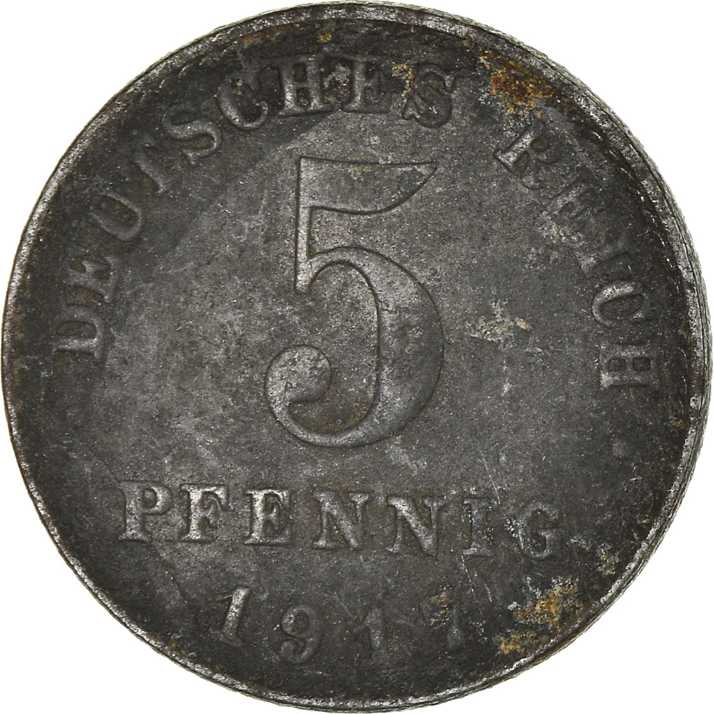 Moneta, Niemcy, 5 Pfennig, 1917