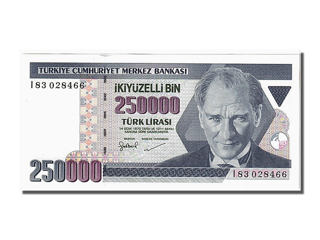 Banknote, Turkey, 250,000 Lira, 1970, UNC(65-70)