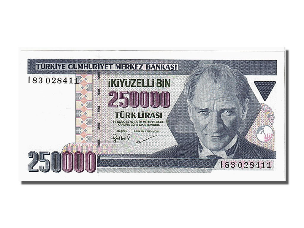 Banknote, Turkey, 250,000 Lira, 1970, UNC(65-70)