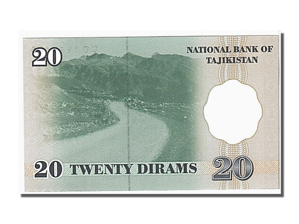 Banconote, Tagikistan, 20 Diram, 1999, FDS