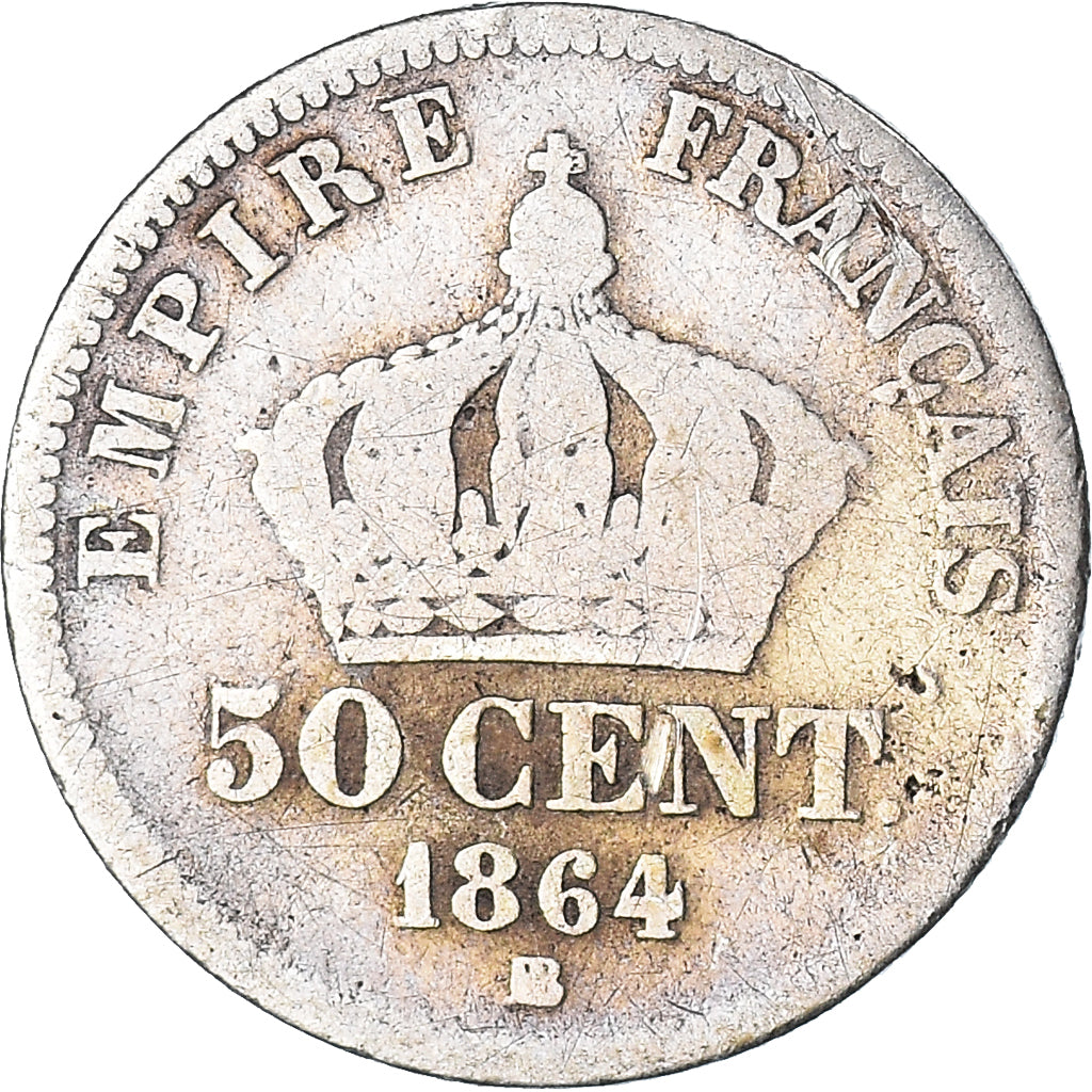 Münze, Frankreich, 50 Centimes, 1864