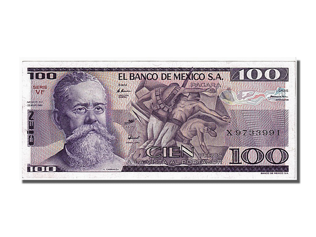 Biljet, Mexico, 100 Pesos, 1982, NIEUW