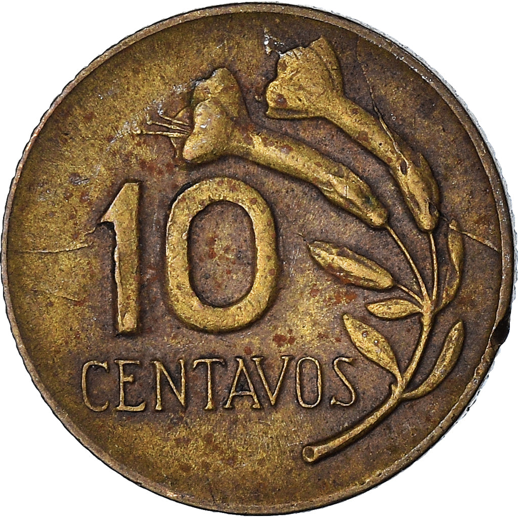 Moneta, Peru, 10 Centavos, 1966