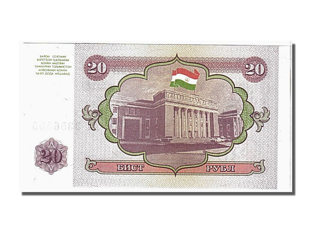 Banknote, Tajikistan, 20 Rubles, 1994, UNC(65-70)
