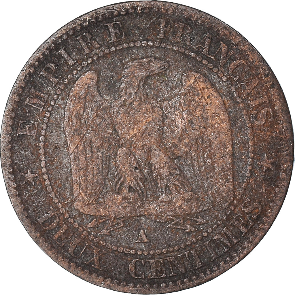 Münze, Frankreich, 2 Centimes, 1855
