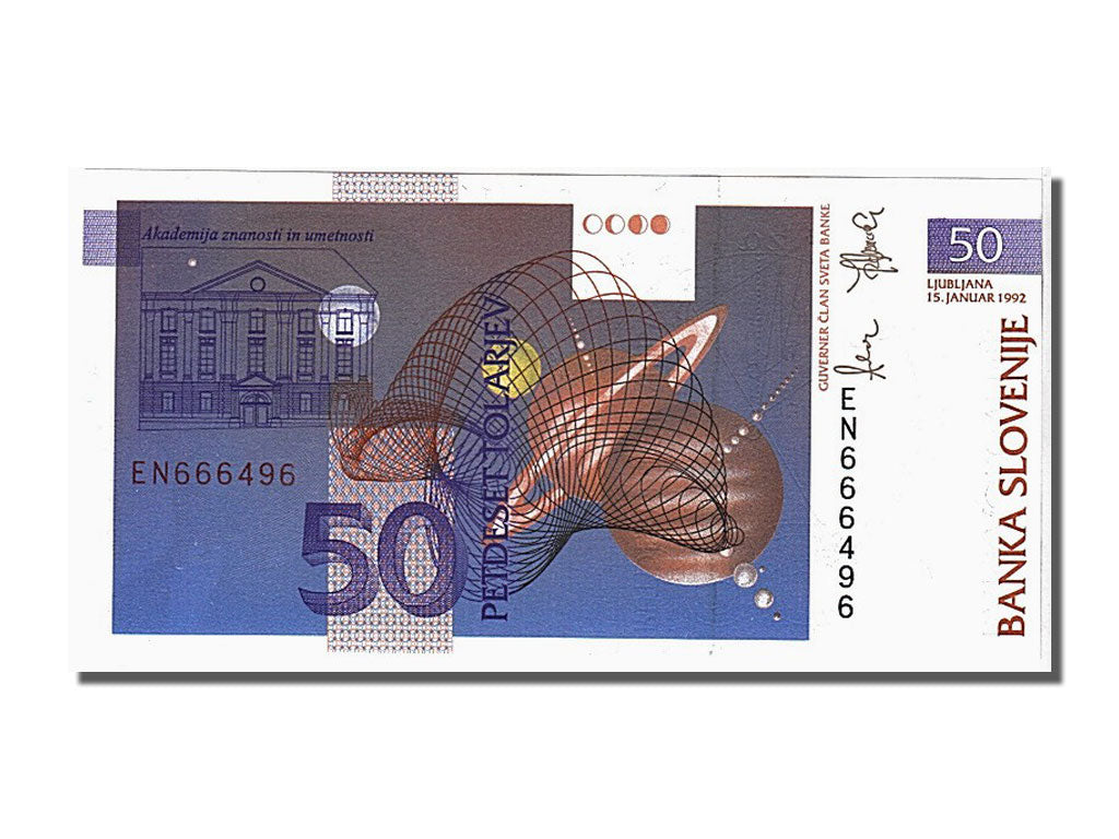 Banconote, Slovenia, 50 Tolarjev, 1992, FDS