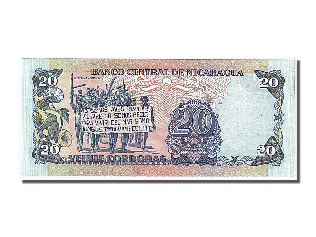 Banknote, Nicaragua, 20 Cordobas, 1985, UNC(65-70)