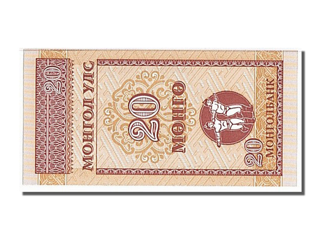 Banknot, Mongolia, 20 Mongo, 1993, UNC(65-70)