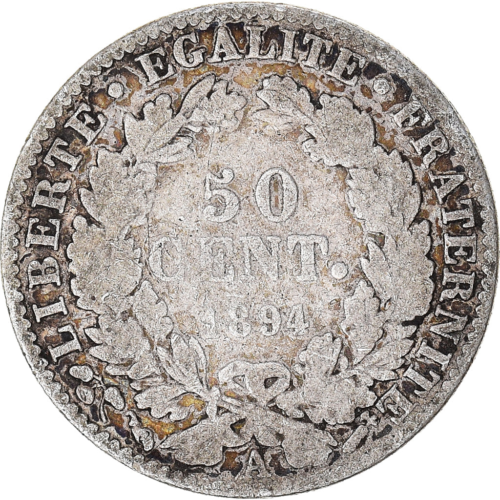 Münze, Frankreich, 50 Centimes, 1894