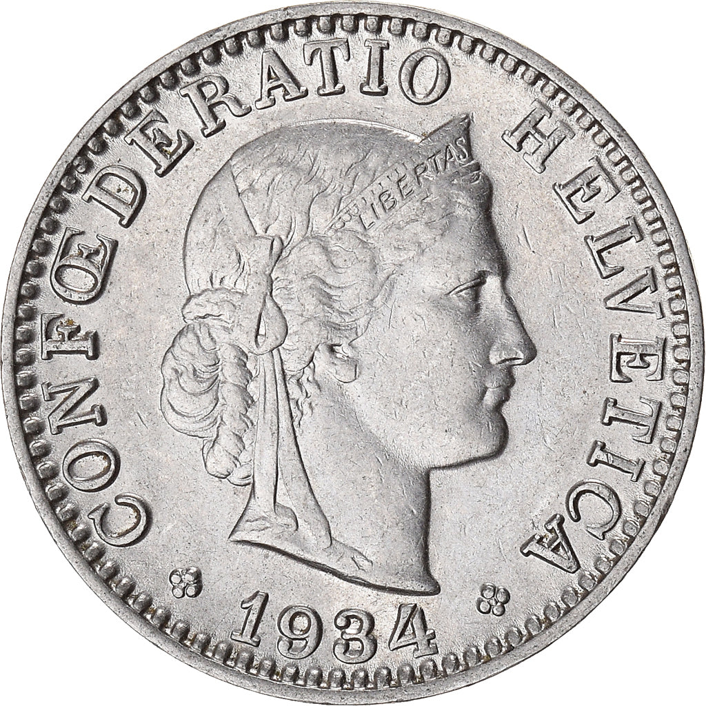 Coin, Switzerland, 20 Rappen, 1934