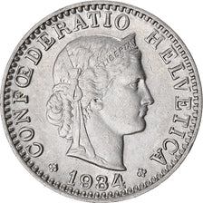 Coin, Switzerland, 20 Rappen, 1934
