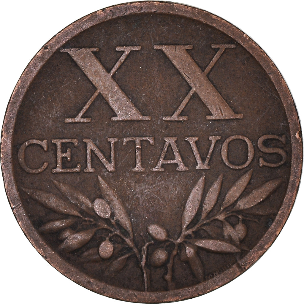 Coin, Portugal, 20 Centavos, 1944