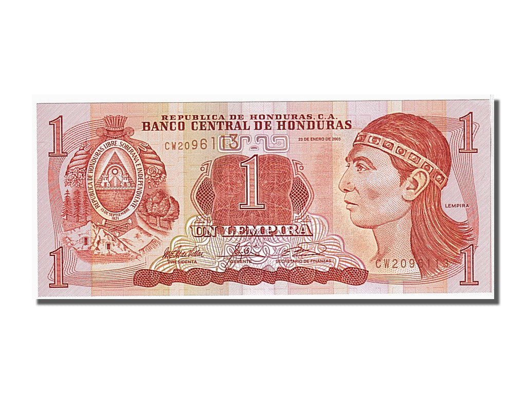 Banknote, Honduras, 1 Lempira, 2003, 2003-01-23, UNC(65-70)