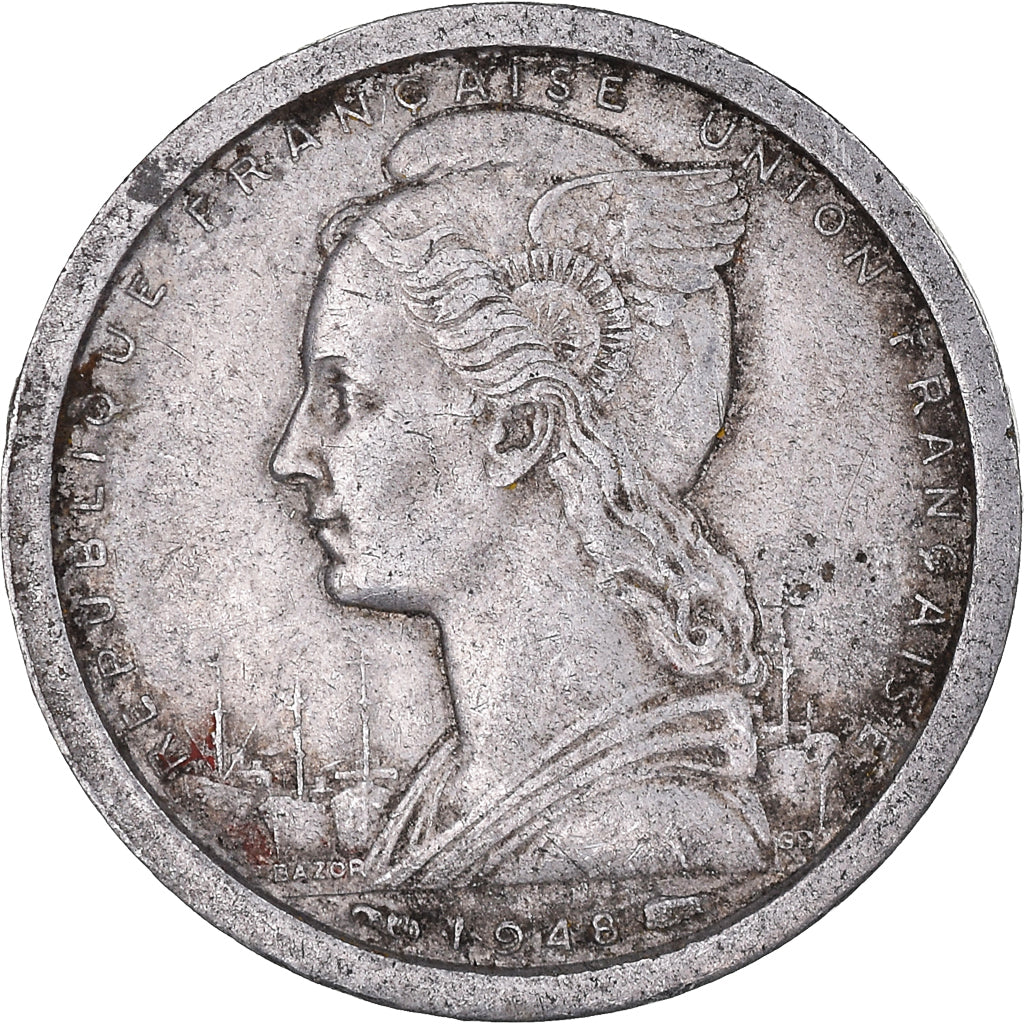 Moneta, Madagascar, Franc, 1948