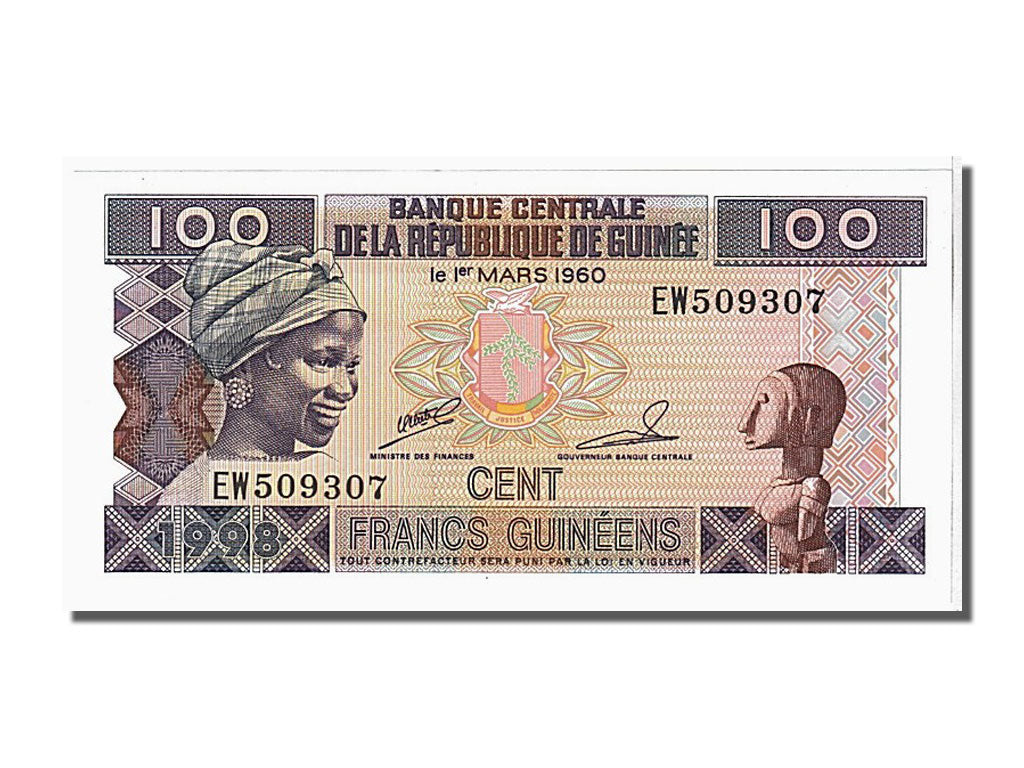 Banknote, Guinea, 100 Francs, 1960, 1960-03-01, UNC(65-70)