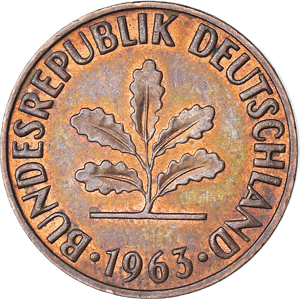 Moeda, Alemanha, 2 Pfennig, 1963