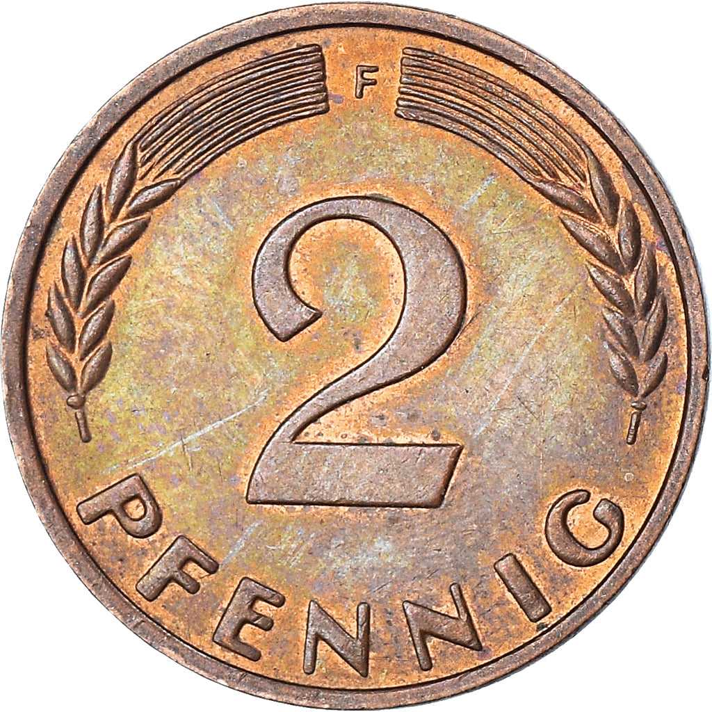 Moeda, Alemanha, 2 Pfennig, 1963