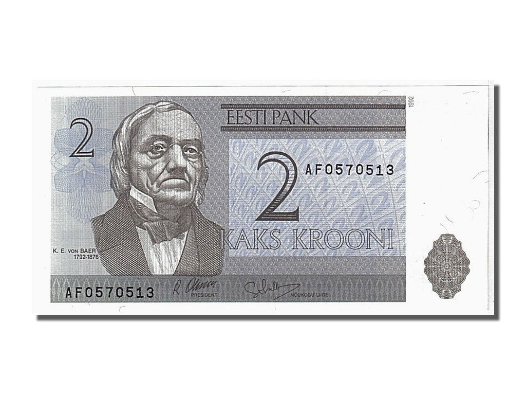 Billete, 2 Krooni, 1992, Estonia, UNC