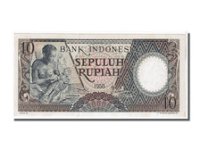 Banknote, Indonesia, 10 Rupiah, 1958, KM:56, UNC(65-70)