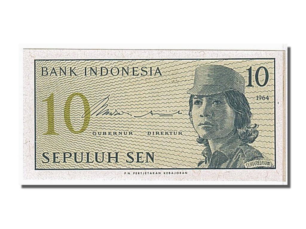 Banconote, Indonesia, 10 Sen, 1964, FDS