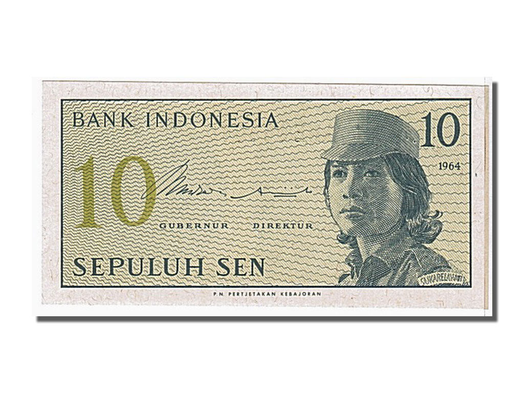 Banknote, Indonesia, 10 Sen, 1964, KM:92a, UNC(65-70)