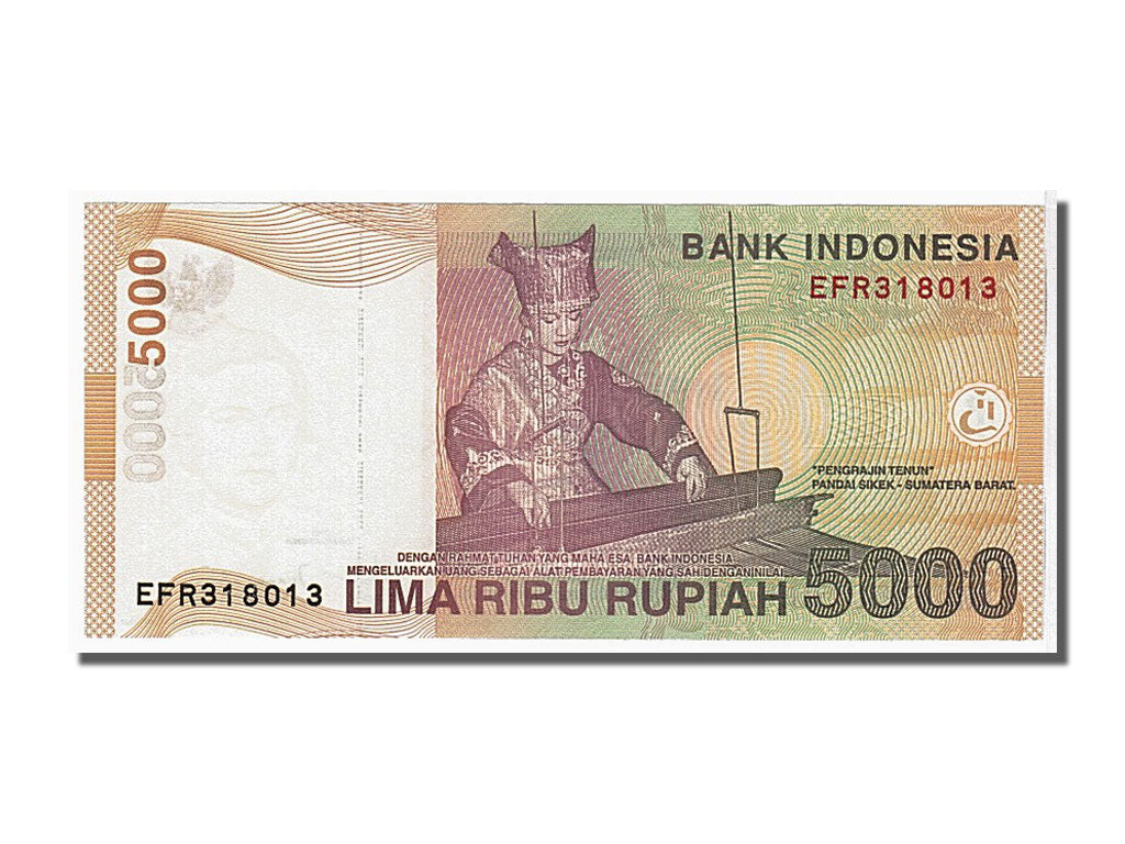 Banknot, Indonesia, 5000 Rupiah, 2001, UNC(65-70)