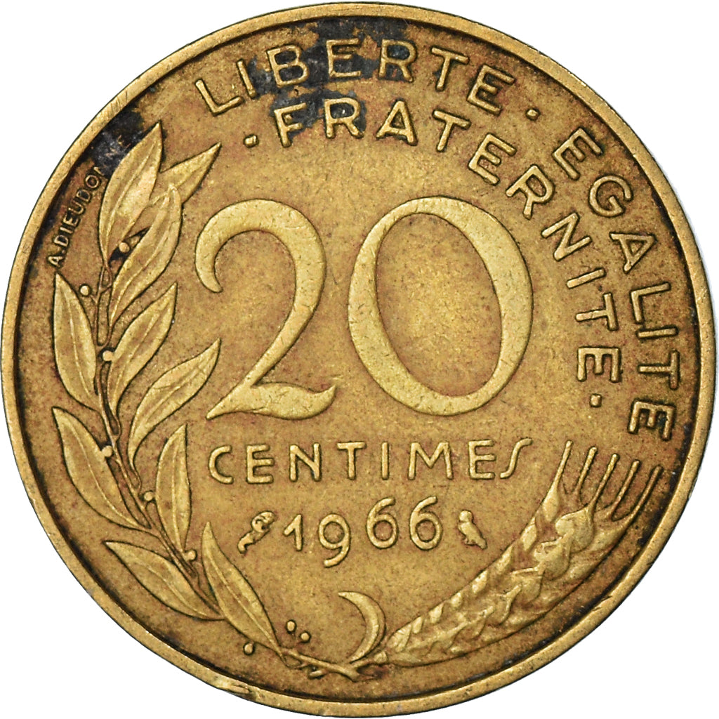 Moneta, Francja, 10 Centimes, 1966