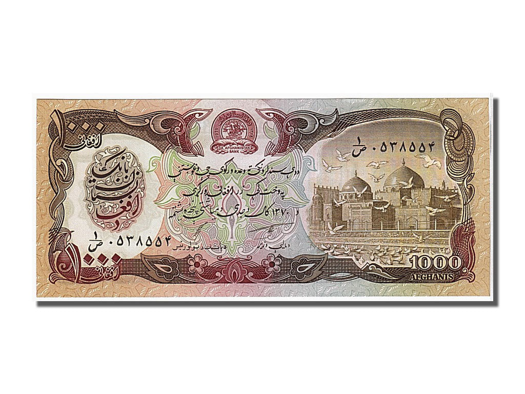 Banknote, Afghanistan, 1000 Afghanis, 1991, KM:61c, UNC(65-70)