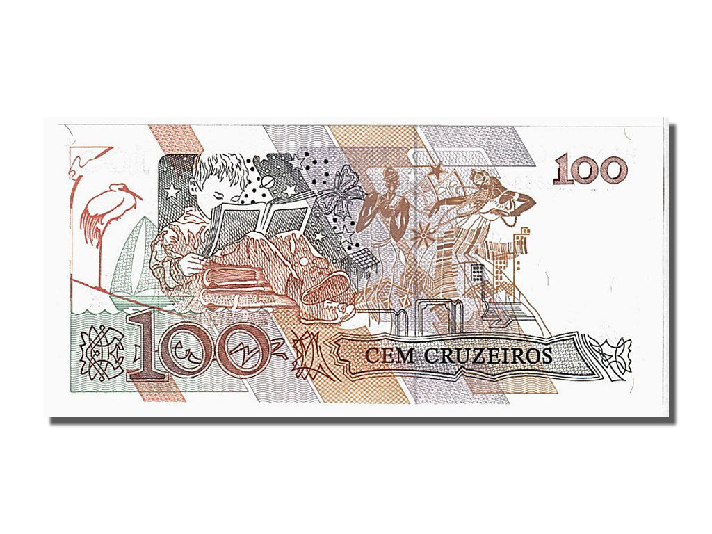 Banknote, Brazil, 100 Cruzeiros, 1990, KM:228, UNC(65-70)