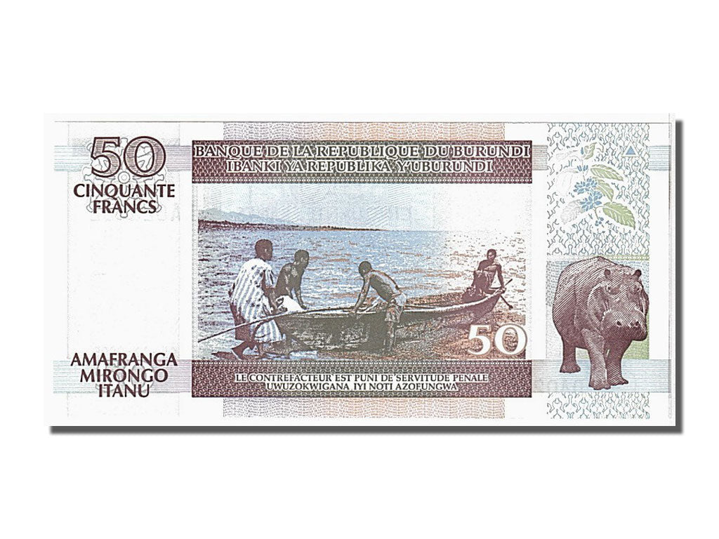 Banknote, Burundi, 50 Francs, 2005, 2005-02-05, KM:36e, UNC(65-70)