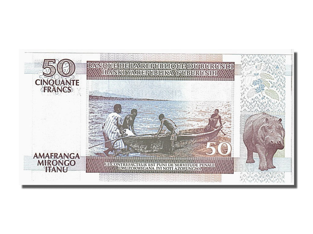 Banknote, Burundi, 50 Francs, 2005, 2005-02-05, UNC(65-70)