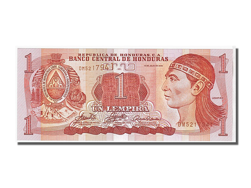 Banknote, Honduras, 1 Lempira, 2006, 2006-07-13, UNC(65-70)