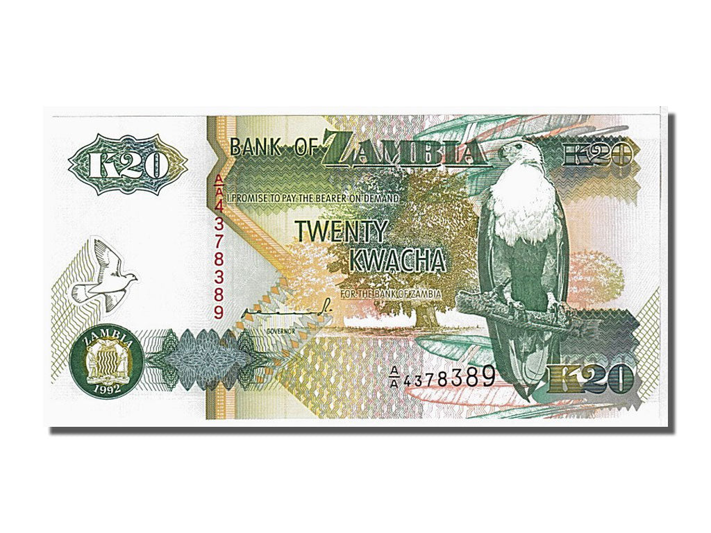 Banknote, Zambia, 20 Kwacha, 1992, UNC(65-70)