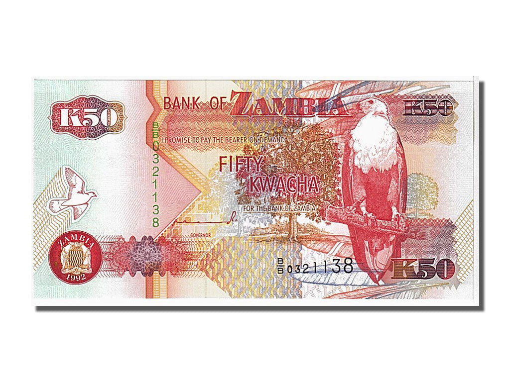 Banknote, Zambia, 50 Kwacha, 1992, UNC(65-70)