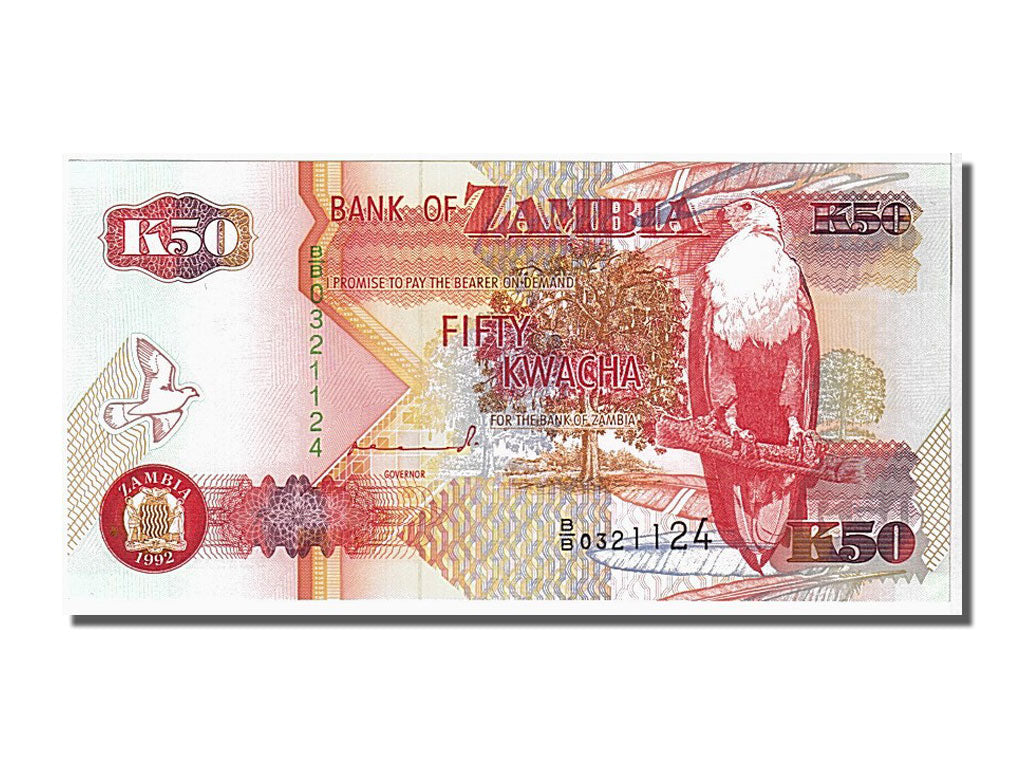Banknote, Zambia, 50 Kwacha, 1992, KM:37a, UNC(65-70)