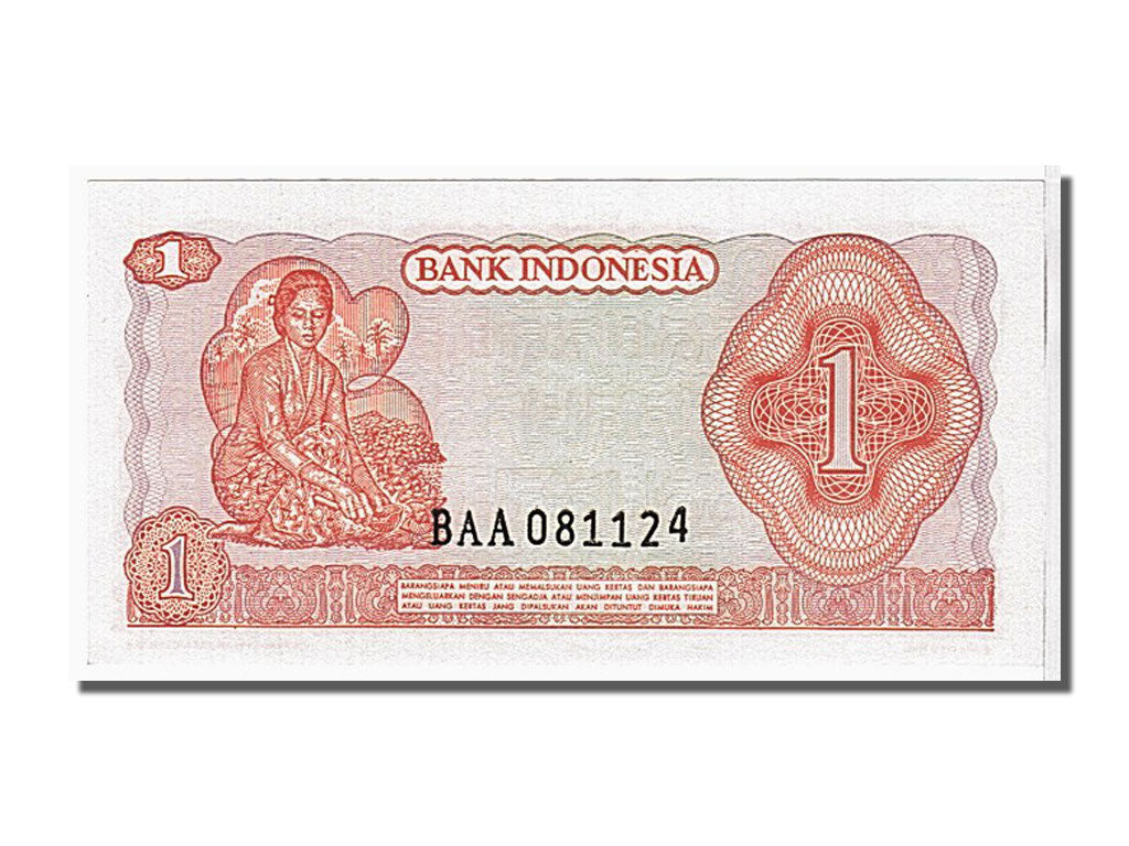 Banknote, Indonesia, 1 Rupiah, 1968, UNC(65-70)