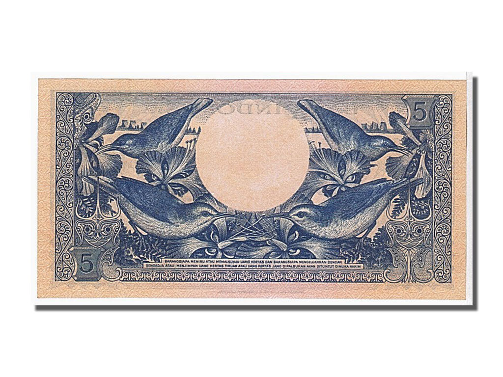 Billet, Indonésie, 5 Rupiah, 1959, NEUF