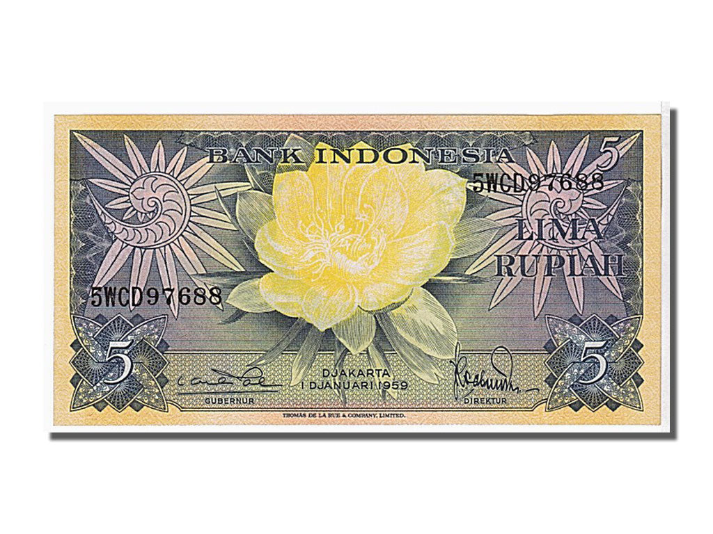 Billet, Indonésie, 5 Rupiah, 1959, NEUF