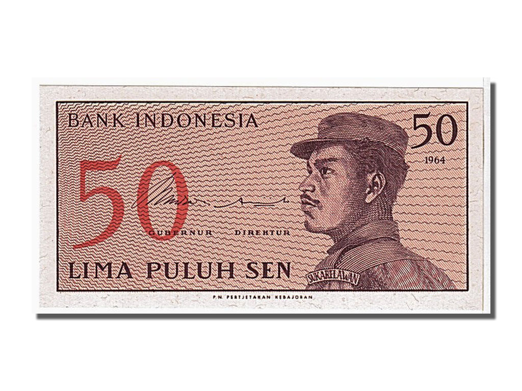 Banconote, Indonesia, 50 Sen, 1964, FDS