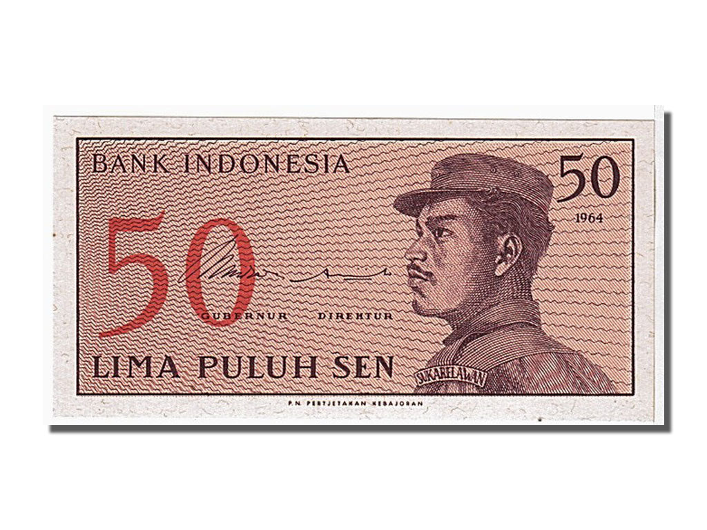 Banknote, Indonesia, 50 Sen, 1964, KM:94a, UNC(65-70)