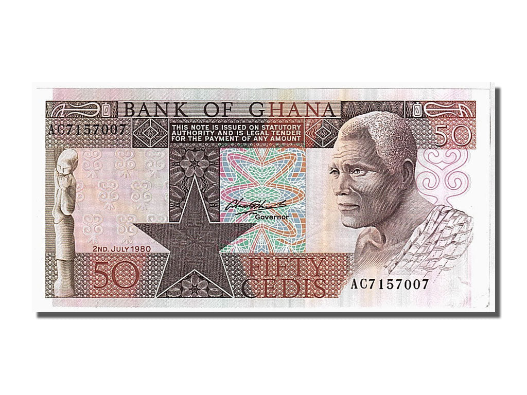 Banknote, Ghana, 50 Cedis, 1980, 1980-07-02, KM:22b, UNC(65-70)