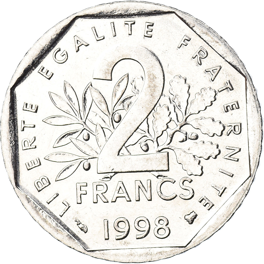 Coin, France, 2 Francs, 1998