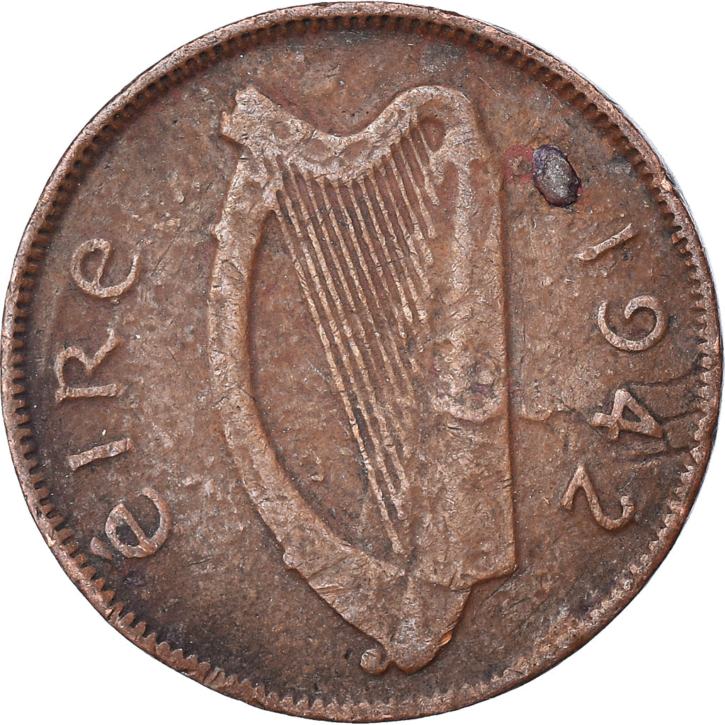Moeda, REPÚBLICA DA IRLANDA, 1/2 Penny, 1942
