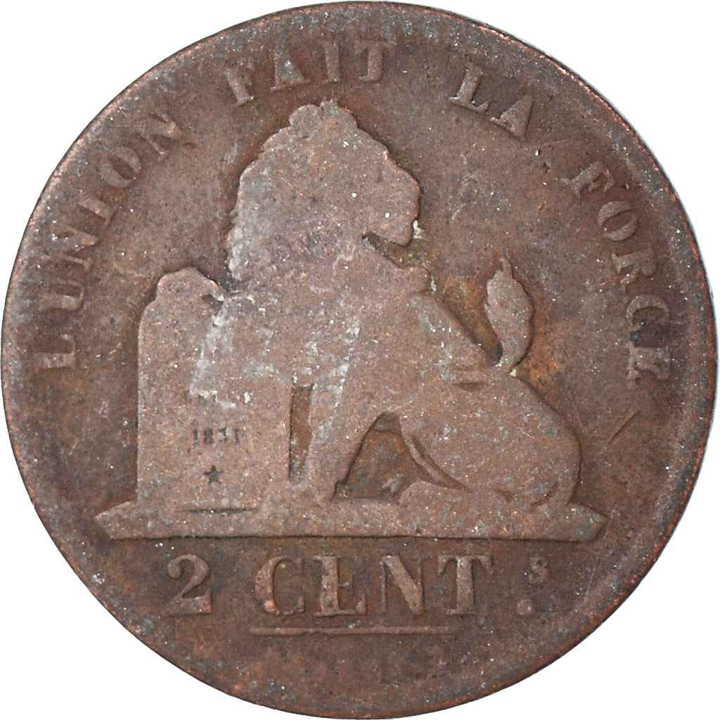 Moeda, Bélgica, 2 Centimes, 1836