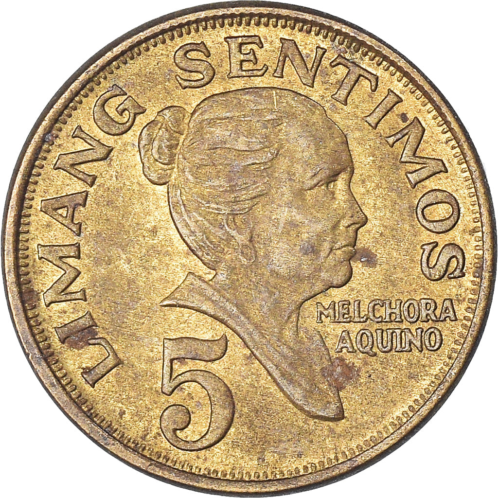 Coin, Philippines, 5 Sentimos, 1968
