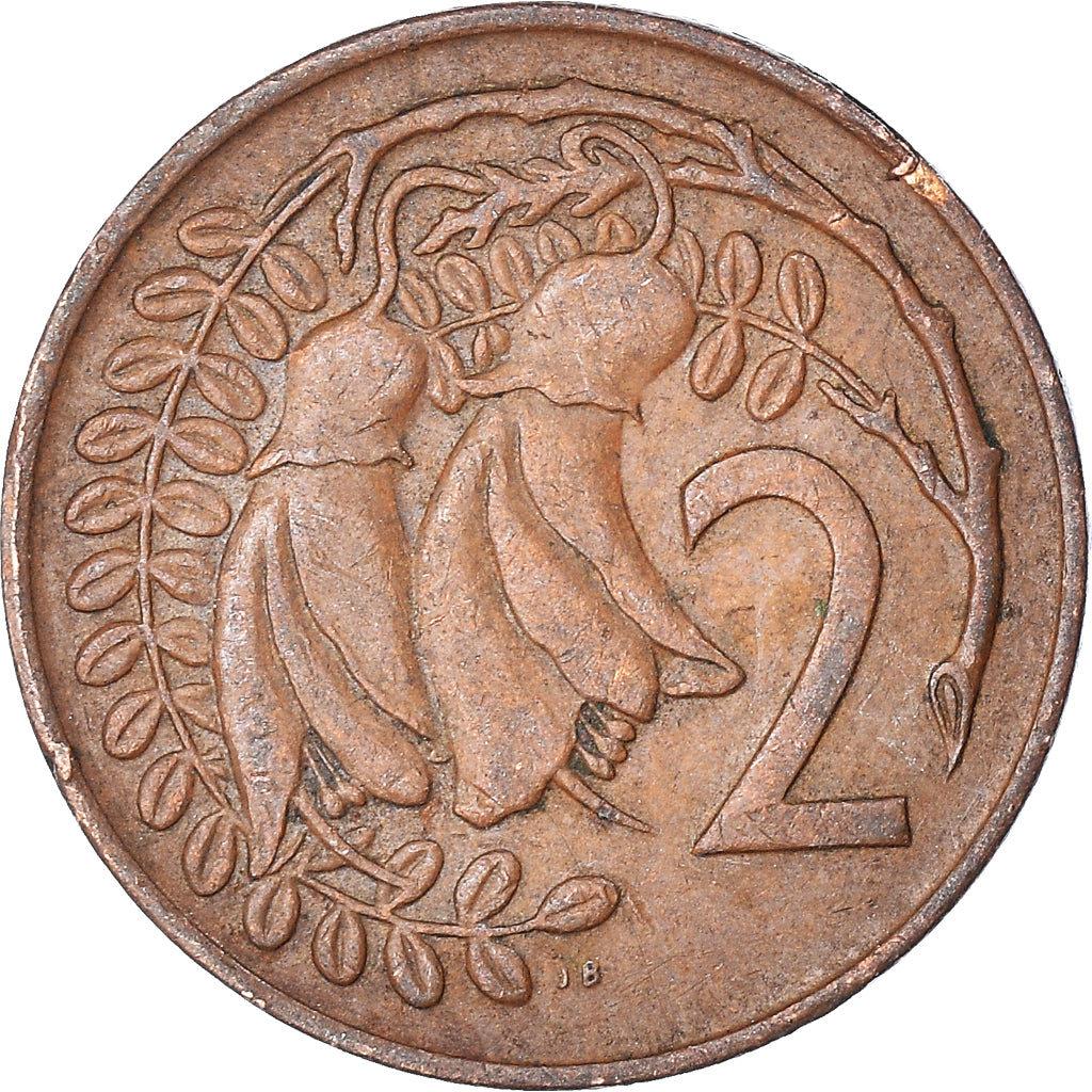 Coin, New Zealand, 2 Cents, 1973