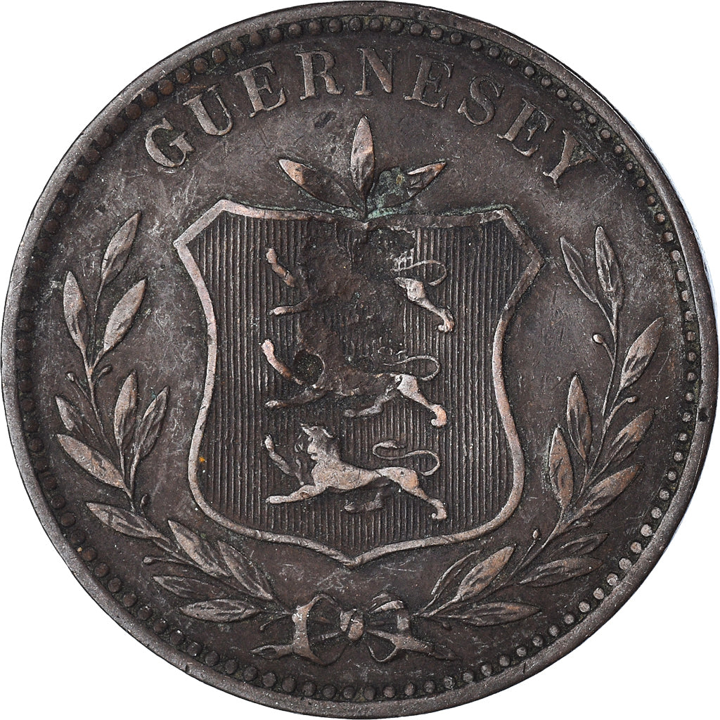 Moneta, Guernsey, 8 Doubles, 1889