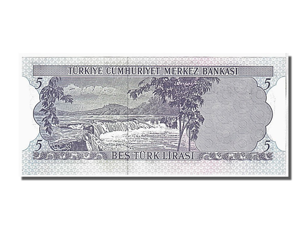 Banknote, Turkey, 5 Lira, 1970, KM:185, UNC(65-70)