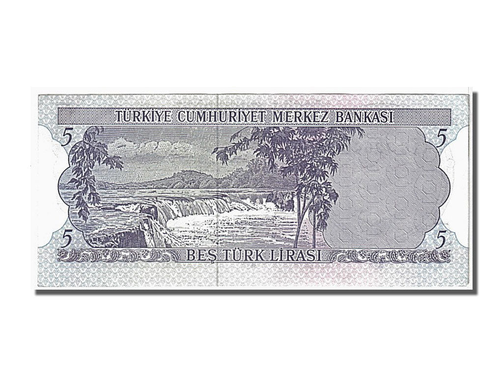 Banknote, Turkey, 5 Lira, 1970, KM:185, UNC(65-70)