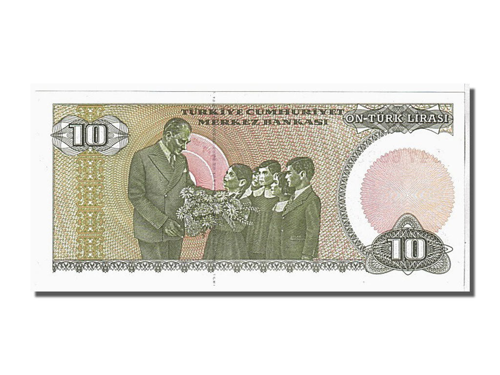 Banknote, Turkey, 10 Lira, 1970, KM:192, UNC(65-70)